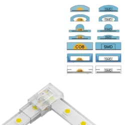 Conector en L 230V/24V IP68 Tira LED