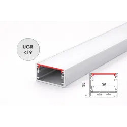 Difusor UGR 19 para perfil de aluminio 35x35