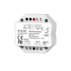 Regulador WIFI-RF TRIAC por pulsador. 1 canal 1,5A. Regulación 30%-100%