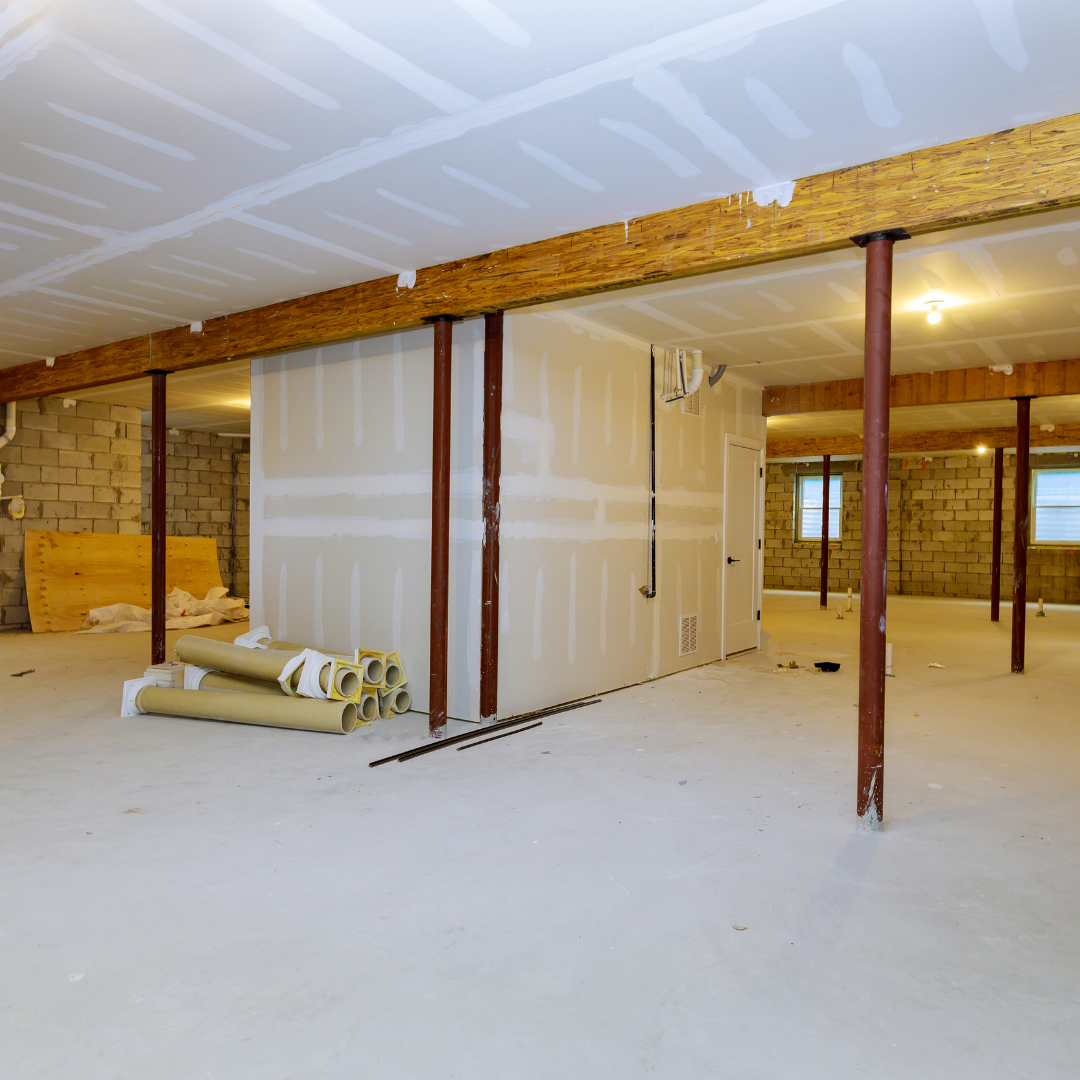 Sótano de hogar en pleno desarrollo